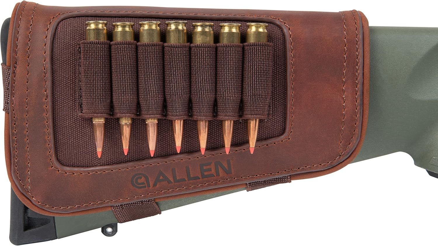 Allen New Castle Leather Buttstock Cartridge Carrier, Brown