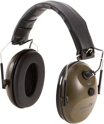 Allen Single Mic Earmuffs Hearing Protection, Olive