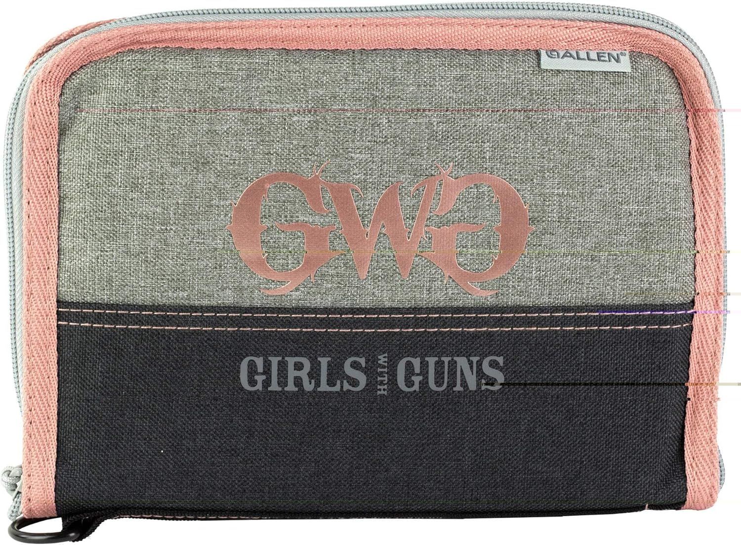 Allen Girls with Guns 9-Inch Lockable Roses Are Gold Handgun Case - Pink/Grey