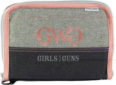 Allen Girls with Guns 9-Inch Lockable Roses Are Gold Handgun Case - Pink/Grey