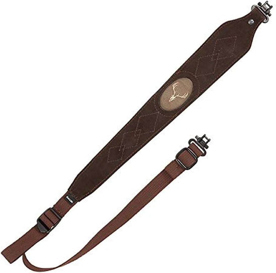 Allen Big Game Suede Deer Head Rifle Sling with Swivels, Black &amp; Brown