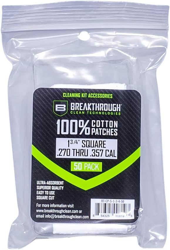 Breakthrough Cotton Patches 1.75&quot; Square 50s