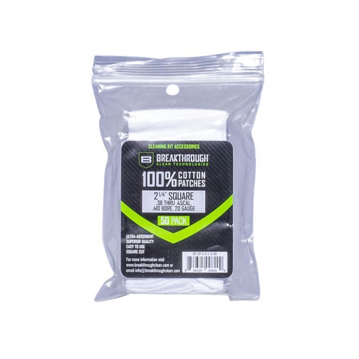 Breakthrough Cotton Patches 2.25&quot; Square 50s