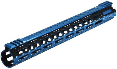 UTG PRO® AR15 Ultra Slim Free Float M-LOK® Handguard, 15&quot;, Black &amp; Blue 2-Tone