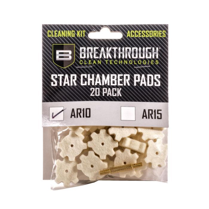 Breakthrough AR-10 Chamber Star Pads, 8-32 w/Adapter, 20s