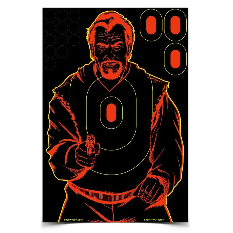 Birchwood Casey Bad Guy Silhouette Target ShootNC 12&quot; x 18&quot; - 100 Pack
