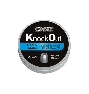 JSB KnockOut Slugs .177/4.51mm (10.03 gr) - 500 Pellets