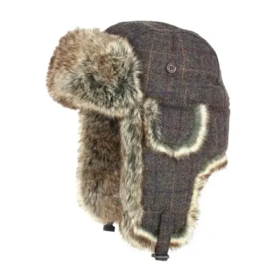 Jack Pyke Wool Blend Trapper Hat Brown 60