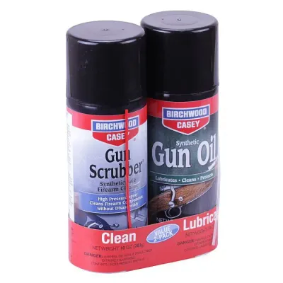 Birchwood Casey Gun Scrubber Synthetic Gun Oil Combo