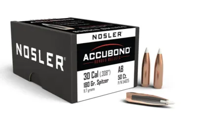 Nosler AccuBond 30Cal 180Gr Spitzer (50)