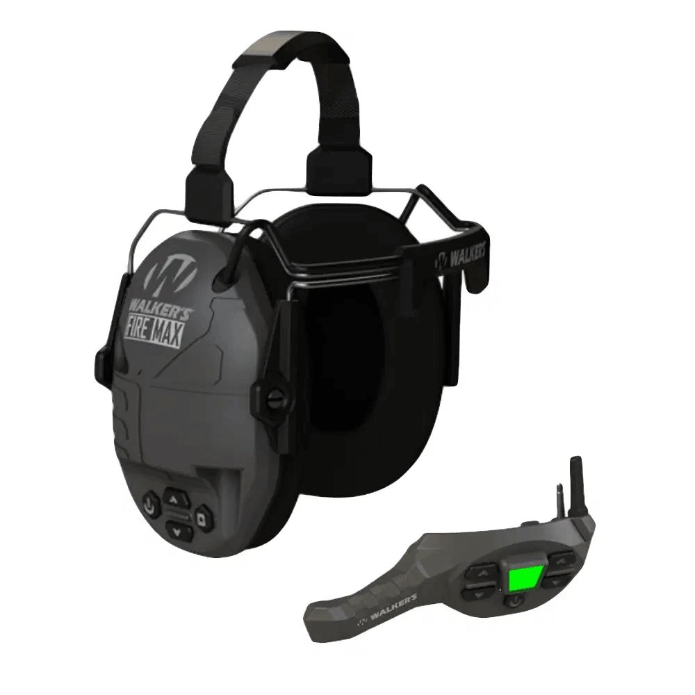 Walker's Firemax Earmuff + Walkie Talkie Combo