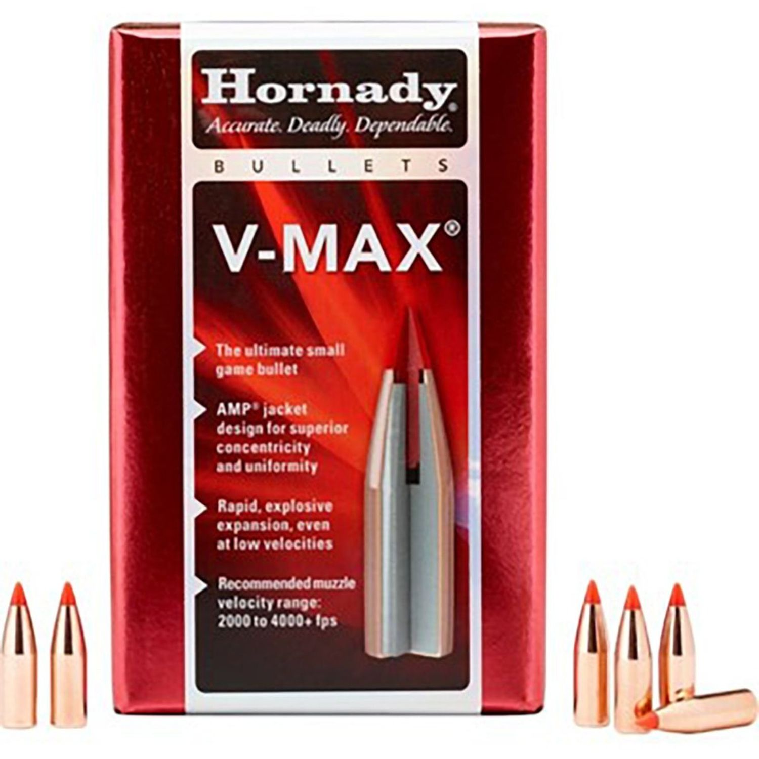 Hornady V-MAX .20/.204 Cal 40gr Bullets (250/Box)