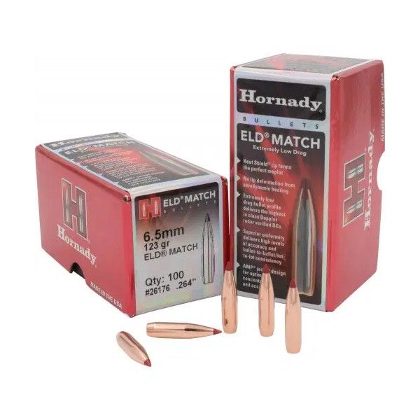 Hornady 6.5mm .264 123gr ELD Match Bullets (100)