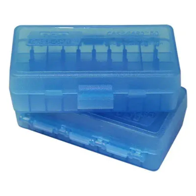 MTM Ammo Box 38/357 Flip Top 50-Rd Blue