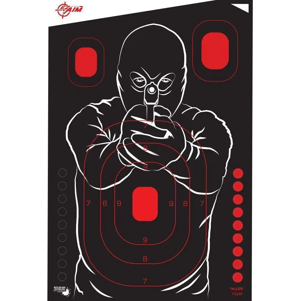Allen EZ Aim Bad Guy Splash Target 12x18" 5 Pack