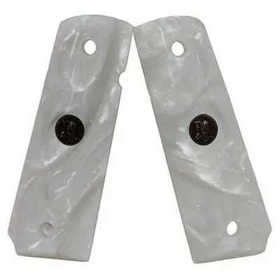 Pachmayr Grips 1911 White Pearl Smooth