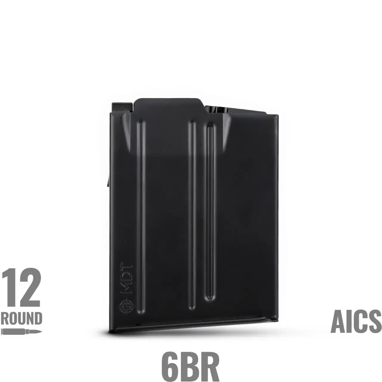 MDT 12 Round Metal Magazine - 6mm BR Black