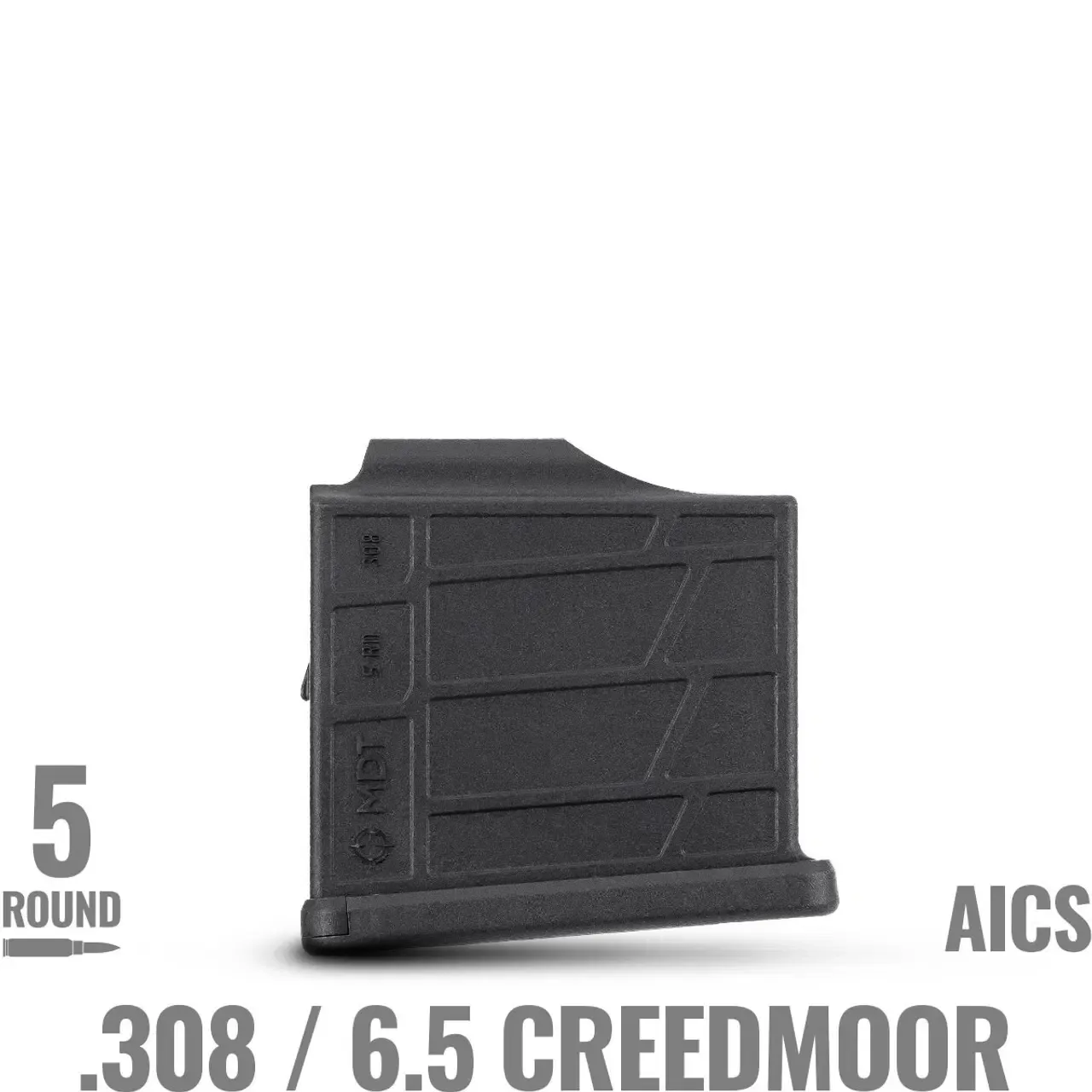 MDT 5 Round Polymer Magazine - .308 / 6.5 Creedmoor Black