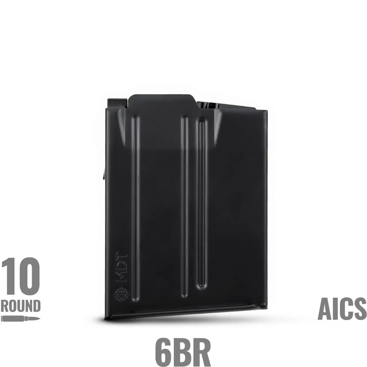 MDT 10 Round Metal Magazine - 6mm BR Black