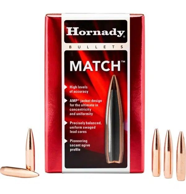 Hornady 30 Cal .308 168 gr BTHP Match Bullets (100)