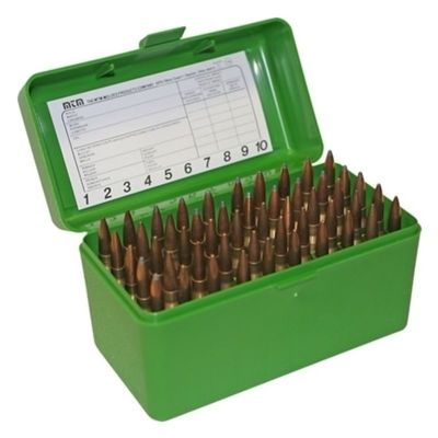 MTM Ammo Box 50 Rd Rifle Flip-Top Green