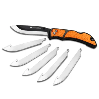 Outdoor Edge 3.5" RazorEDC Lite 6-Blade Replaceable Carry Knife - Blaze Orange