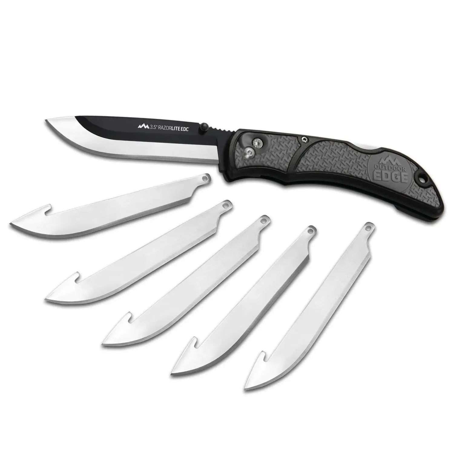 Outdoor Edge 3.5" RazorEDC Lite 6-Blade Replaceable Carry Knife - Gray