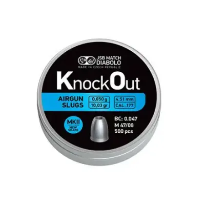 JSB KnockOut Slugs MKII .177/4.51mm (10.03 gr) - 500 Pellets