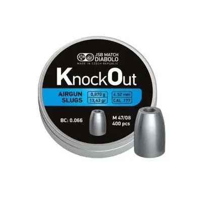 JSB KnockOut Slugs .177/4.52mm (13.43 gr) - 400 Pellets