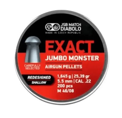 JSB Jumbo Exact Monster Redesigned Shallow Pellets 5.52mm (25.39 gr) - 200 Pellets