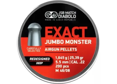 JSB Jumbo Exact Monster Redesigned Deep Pellets 5.52mm (25.39 gr) - 200 Pellets