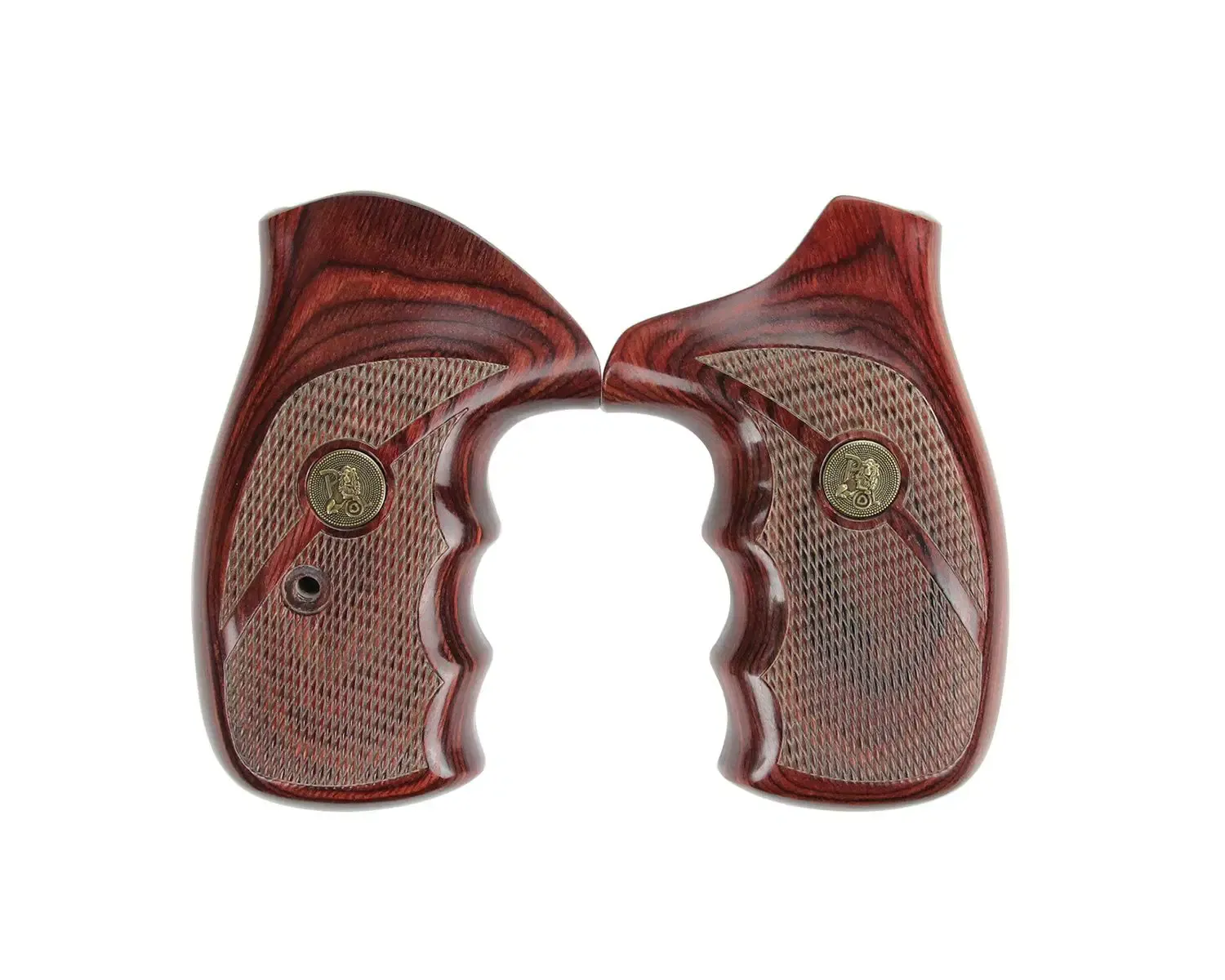 Pachmayr Renegade™ Wood Laminate Revolver Grips S&amp;W N Frame Checkered Rosewood