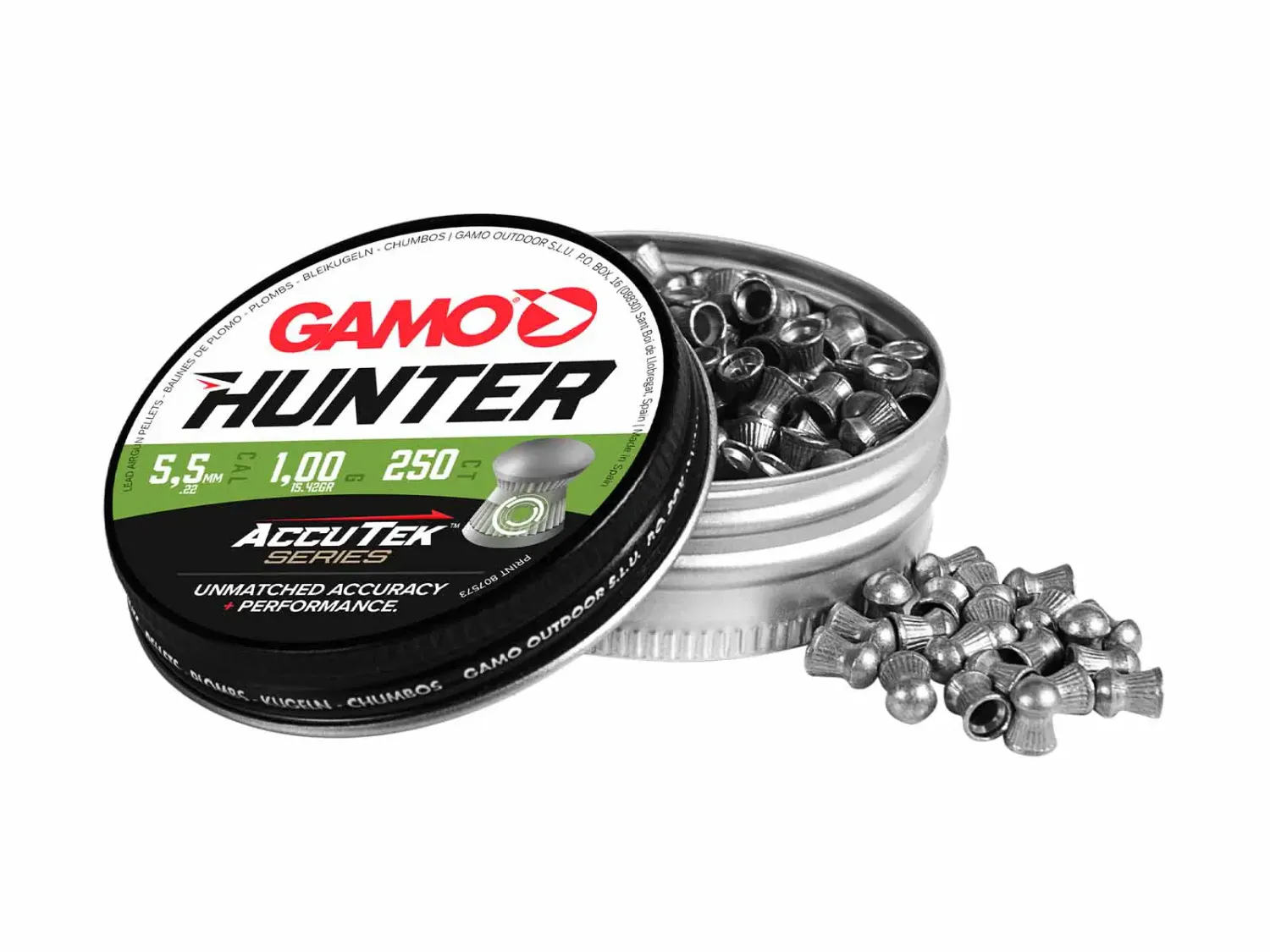 Gamo Hunter AccuTek Series Pellets 5.5 Calibre (250)