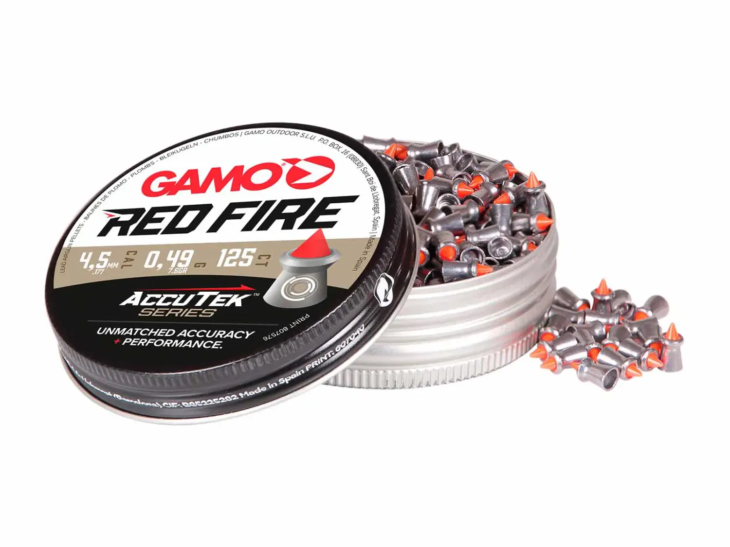 Gamo Red Fire AccuTek Series Pellets Calibre 4.5 (125)
