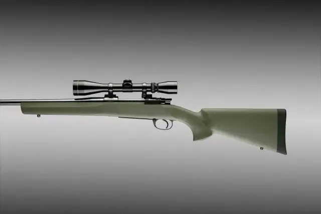 Hogue OverMolded Rifle Stock (Pillar Bed) - Olive Drab Green