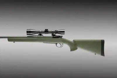 Hogue OverMolded Rifle Stock (Pillar Bed) - Olive Drab Green