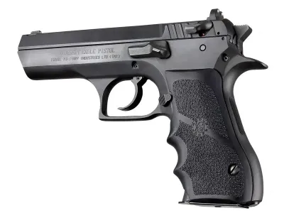 Hogue Magnum Research Baby Eagle .40/9mm, Jericho &amp; Uzi Eagle Black Rubber Grip