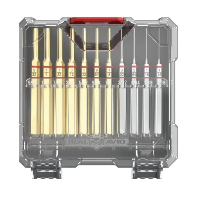 Revo Accu 11pc Std Brass &amp; Steel Punch Set