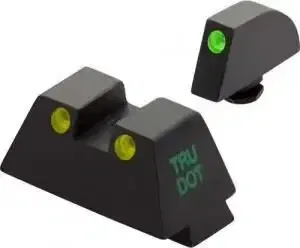 Meprolight Tru-Dot Sup Height Tritium Night Sights Glock 9/357/40/45 Green/Yellow