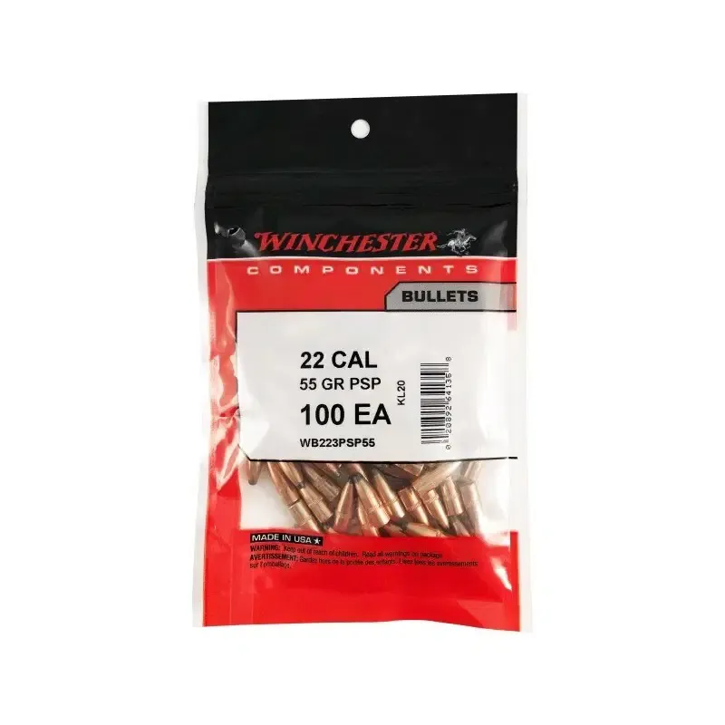 Winchester Bullets 55gr PSP 22 Cal (100)
