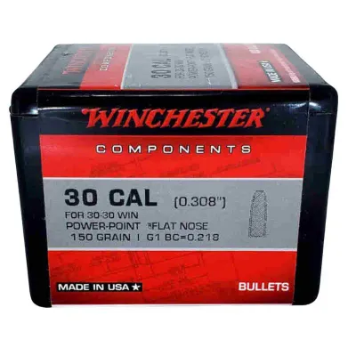 Winchester 30-30 Cal 150gr Flat Nose Bullets (100)