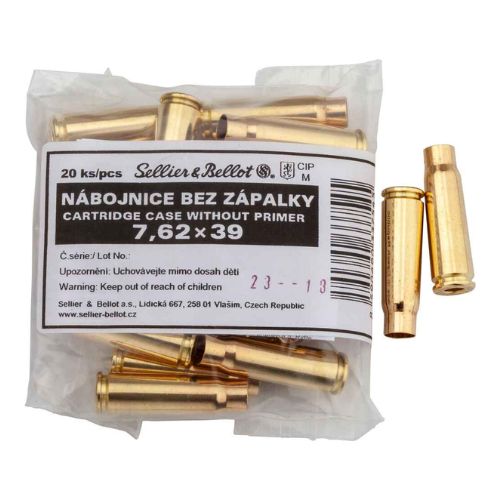 Sellier &amp; Bellot 7.62×39 Brass Cases (20)