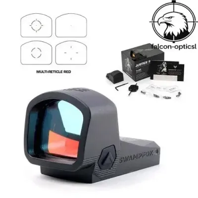 Swampfox Justice II 1x30mm 6MOA Red Dot Sight Multi Reticle