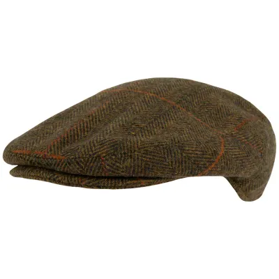 Jack Pyke Wool Blend Flat Cap Tweed 60 Brown