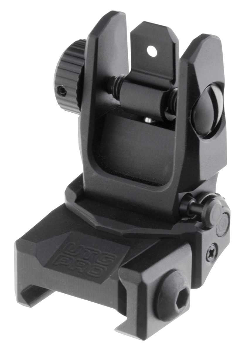 UTG PRO Rear Sight, Manual Flip-up, Tool-free Dual Aperture
