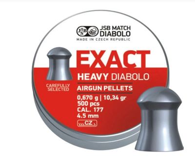 JSB Exact Heavy .177 (4.52mm) 10.34gr 500 Pellets