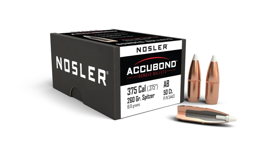 Nosler AccuBond 375 Cal 260gr Bullets 50pts