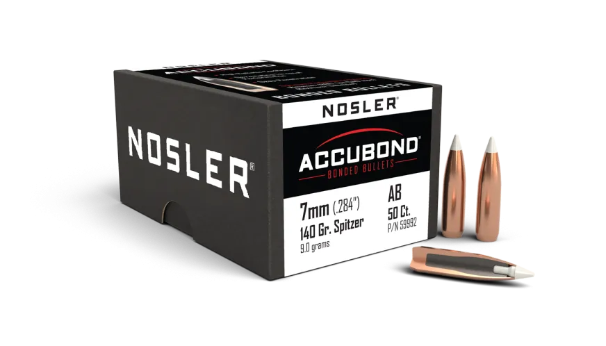 Nosler AccuBond 7mm 140gr Bullets 50pts