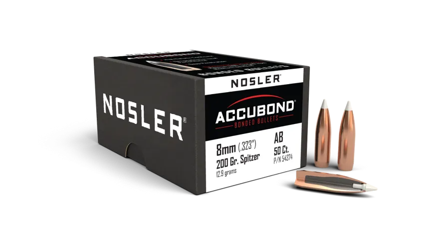 Nosler 8mm 200gr AccuBond Bullets (50)