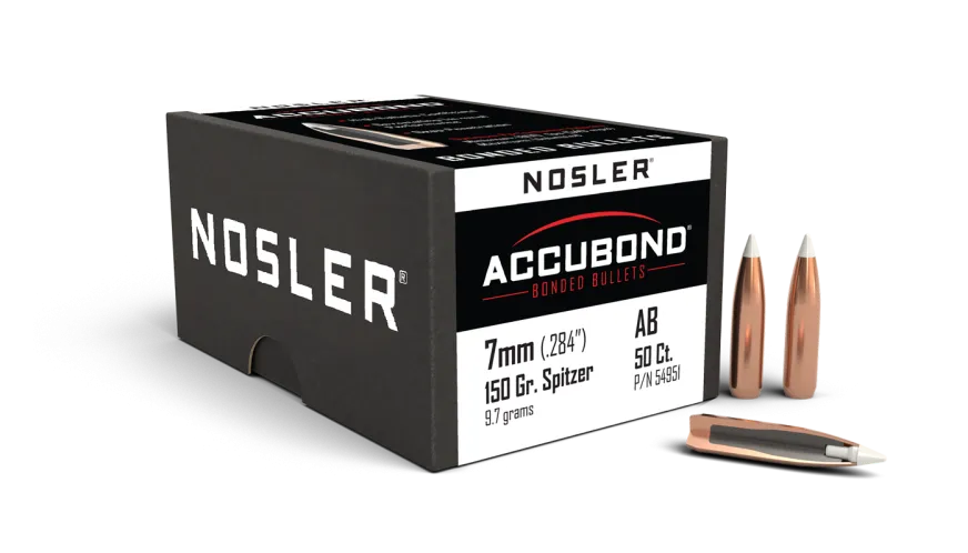 Nosler AccuBond 7mm 150gr Bullets 50pts